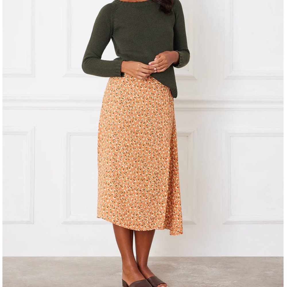 Paneros‎ Avery Skirt in Chai Ditsy size XS